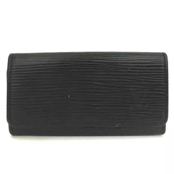 💖LOUIS VUITTON💖 Epi Multicles Leather 4 Ring Key Case | Black | Unisex - Picture 1 of 8